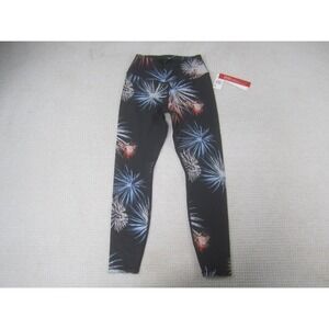 Good American Pants Womens 2 Black Fireworks Leggings‎ Stretch Athleisure NWT